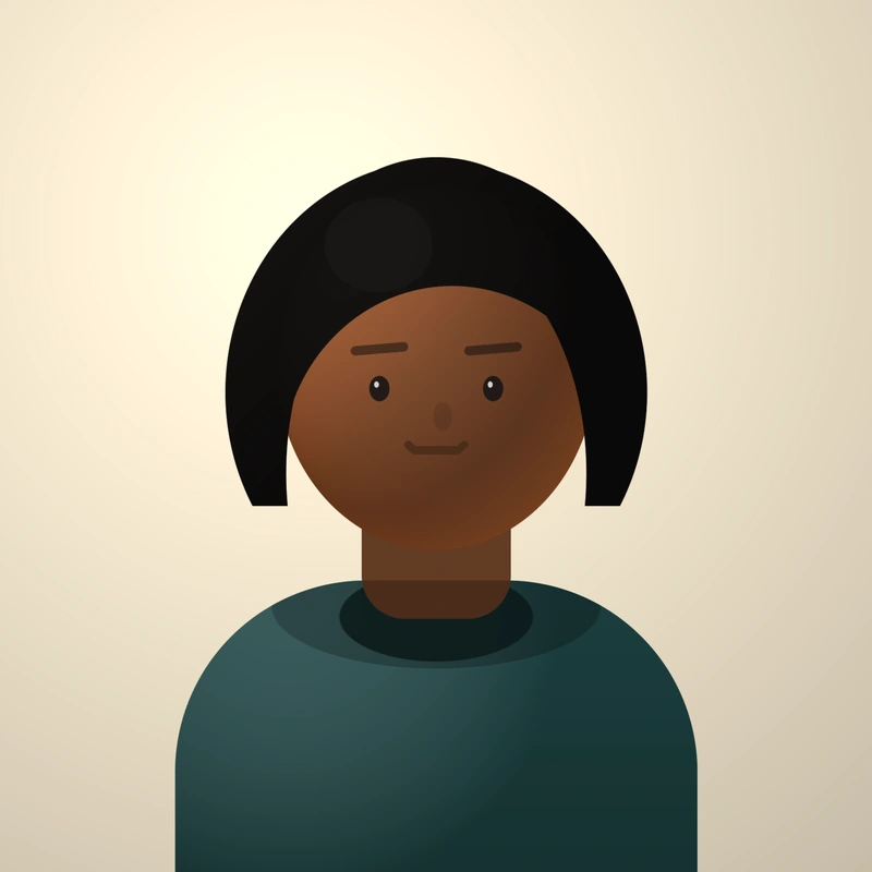 Illustrated placeholder portrait for Priya Nandi